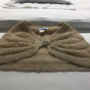 Marciano Wool Cape/Shawl Shimmery Gold